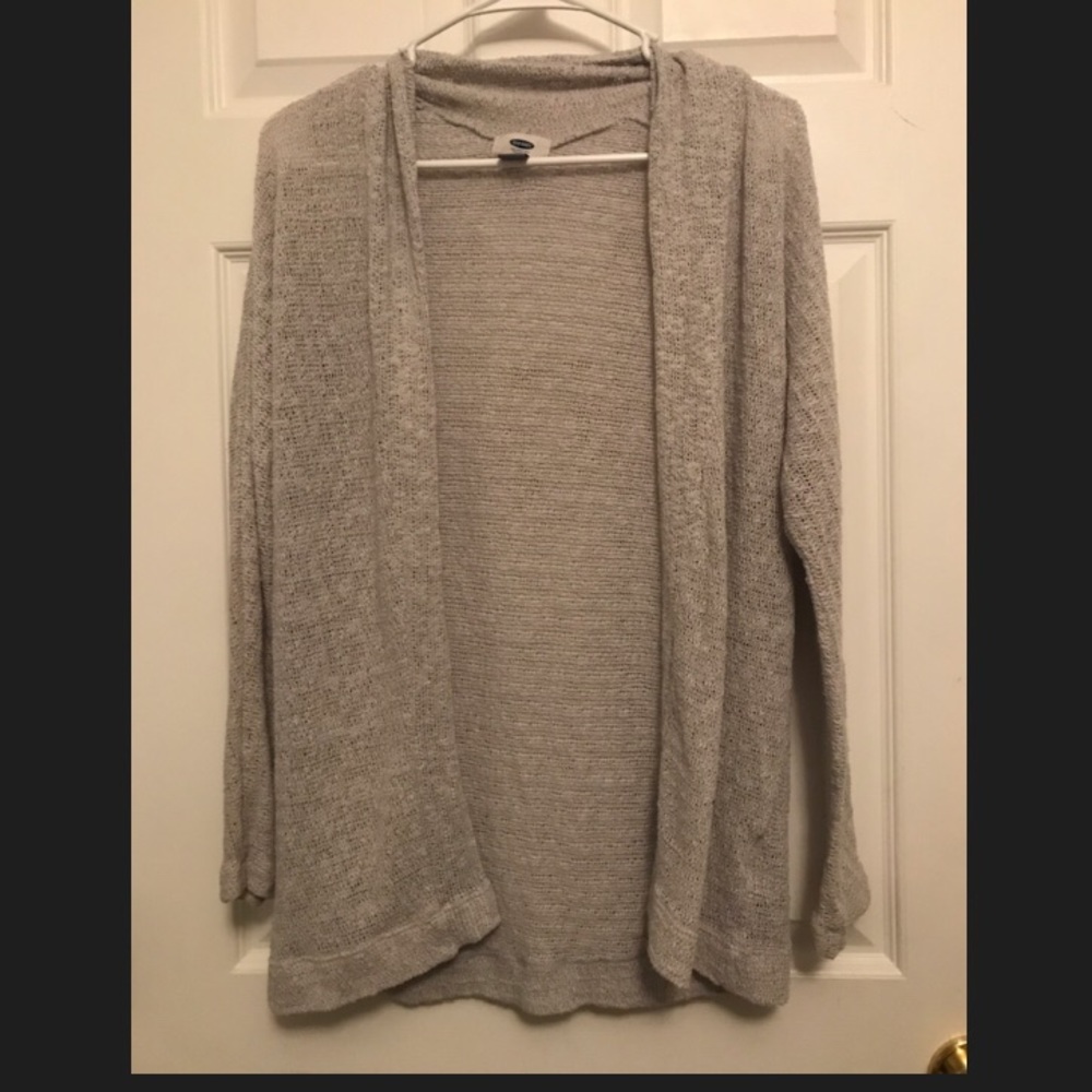 Grey knit cardigan